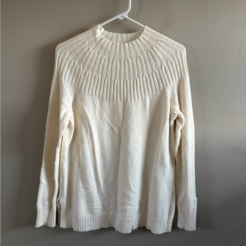 Anthropologie Sweater - High Neck Cream Color Super‎ Soft size Small